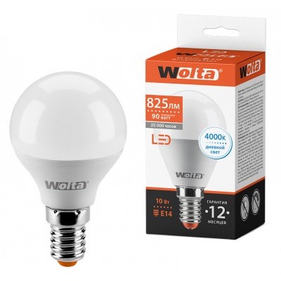 Лампа Wolta LED 25S45GL10E14-P 4000К