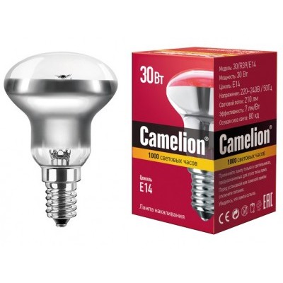 Лампа нак. Camelion R39 30W E14 зерк.