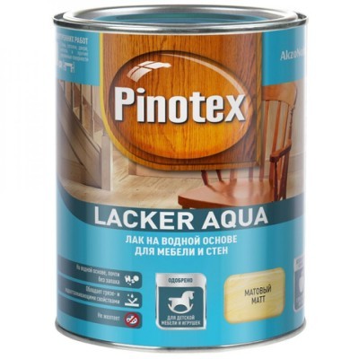 Лак для мебели и стен Пинотекс Lacker Aqua матовый 1л