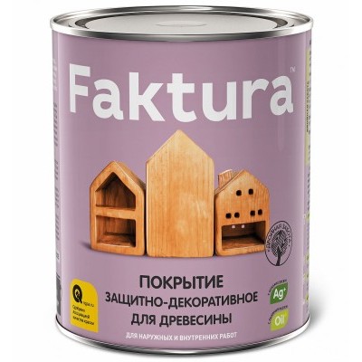 Защитно-декоративное покрытие для древесины Faktura бесцветный 0.7л