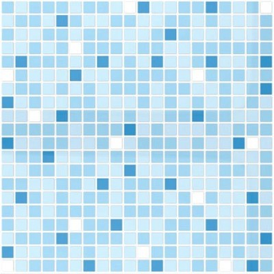 Панель ПВХ 957*480*0.3мм мозаика Микс голубой