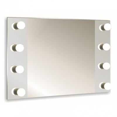 Зеркало Серебряные зеркала "Мерлин" гримерное 800*60 (8 ламп)