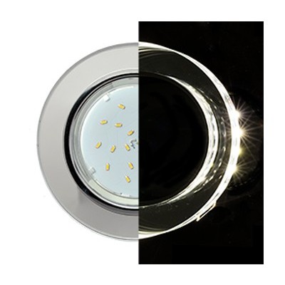 Светильник Ecola GX53 Н4 LD5310, хром/хром(зеркал) с подсветкой