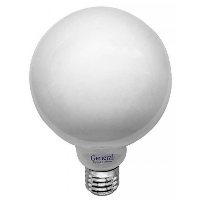 Лампа General 125 шар LED 8Вт Е27 4500К белая матовая