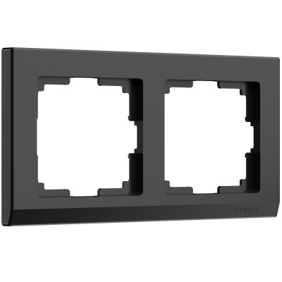 WERKEL WL04-Frame-02-black Рамка 2 поста черный