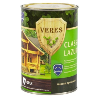 Декоративная пропитка для дерева Veres Classic Lazura №4 орех 0.9л