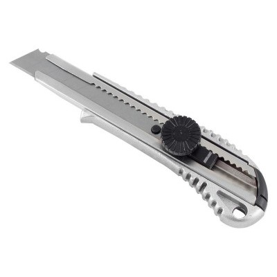 Нож с выдвижным лезвием РемоКолор Aluminium-twist винтовой фиксатор 18мм