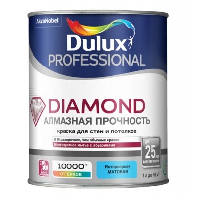 Краска Dulux Diamond  Extra Matt глубокомат. BW 1л