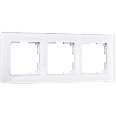 WERKEL WL01-Frame-03 Рамка 3 места белый стекло