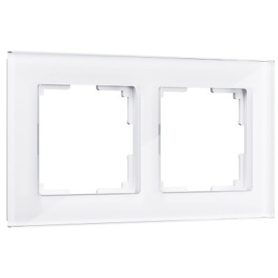 WERKEL WL01-Frame-02 Рамка 2 места белый стекло