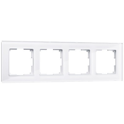 WERKEL WL01-Frame-04 Рамка 4 места белый,стекло