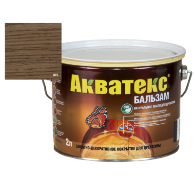 Натуральное масло д/древесины "Акватекс Бальзам" дуб 2л